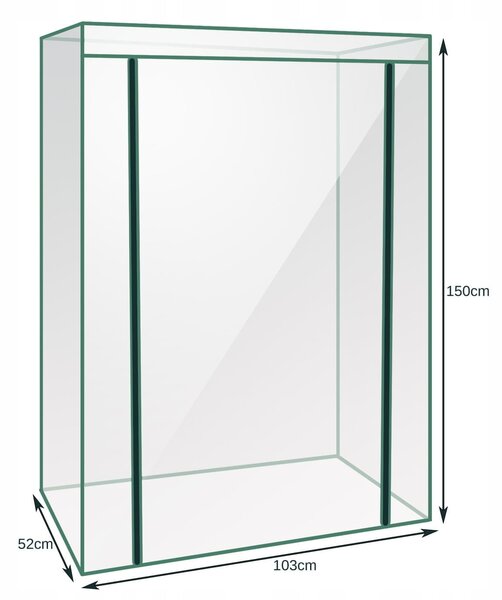 Vrtni rastlinjak 150x103x52cm