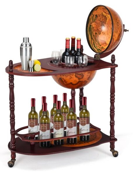 Globe bar je opremljen s 3-delnim mini barom