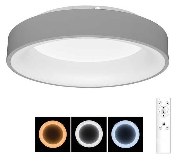 Brilagi - LED Zatemnitvena stropna svetilka LED/40W/230V 3000-6500K siva + Daljinski upravljalnik