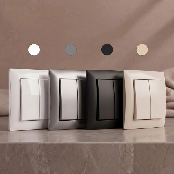 Dvojno Stikalo OSTE JNH007-W BEIGE