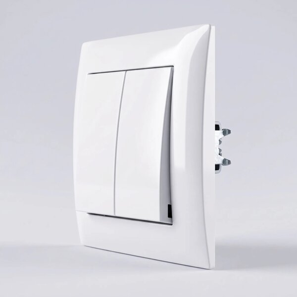 Dvojno Stikalo OSTE JNH007-W WHITE