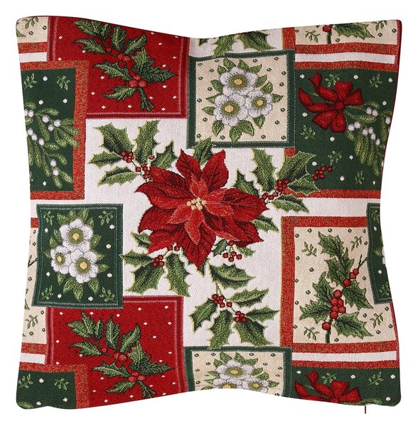 Gobelin vzglavnik Poinsettie 45 x 45 cm