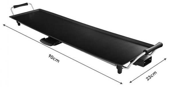 Električni notranji žar BBQ, nastavljiva temperatura, dim 90 x 23 cm , 1800w