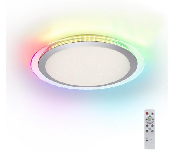 Leuchten Direkt 15411-2 - LED RGB Zatemnitvena stropna svetilka CYBA 26W/230V + Daljinski upravljalnik