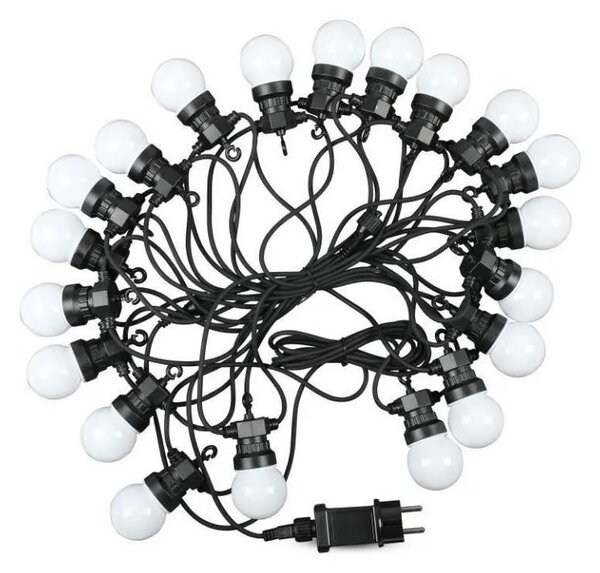 LED Zunanja veriga STRING 10m 20xLED/0,5W/24/230V 3000K IP44