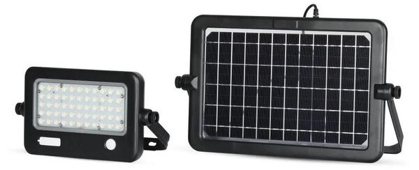 LED Zatemnitveni solarni reflektor s senzorjem LED/10W/3,7V 4000K IP65 + USB priključek