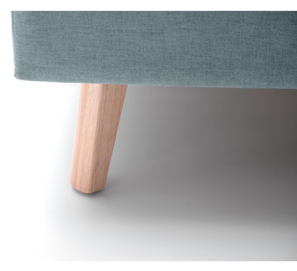 Modra/siva oblazinjena zakonska postelja s prostorom za shranjevanje z letvenim dnom 160x200 cm Frieda – Meise Möbel