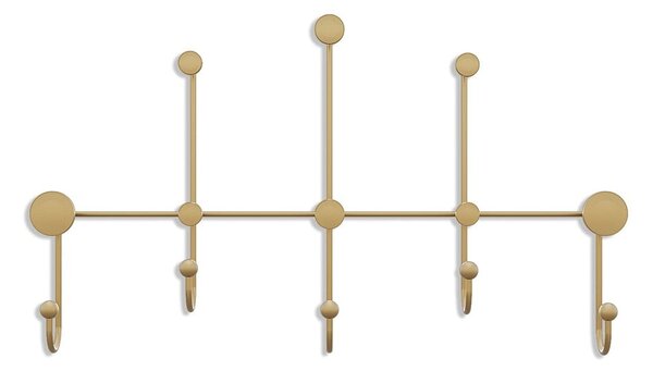 Kovinski stenski obešalnik v zlati barvi Dama – Kalune Design