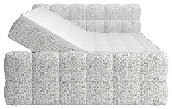 Premium Living Postelja Boxspring Brisbane, Sivobela, 200x200