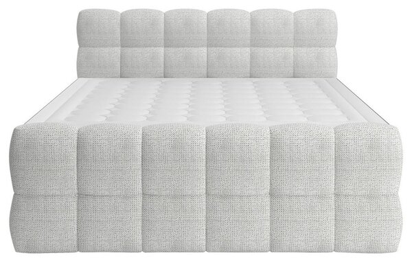 Premium Living Postelja Boxspring Brisbane, Sivobela, 200x200