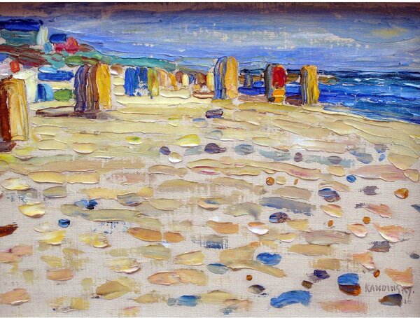 Slika reprodukcija 40x30 cm Holland - Beach Chairs, Wassily Kandinsky – Fedkolor