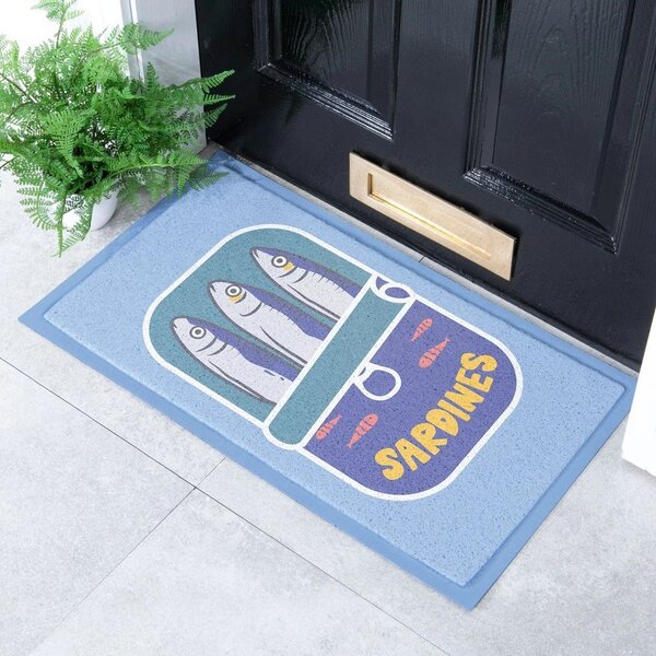 Predpražnik iz reciklirane plastike 40x70 cm Sardine Tin – Artsy Doormats