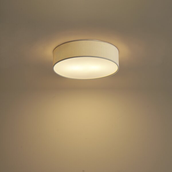 Moderna stropna svetilka bela z žametnim senčilom 38 cm 2-luči - Luz