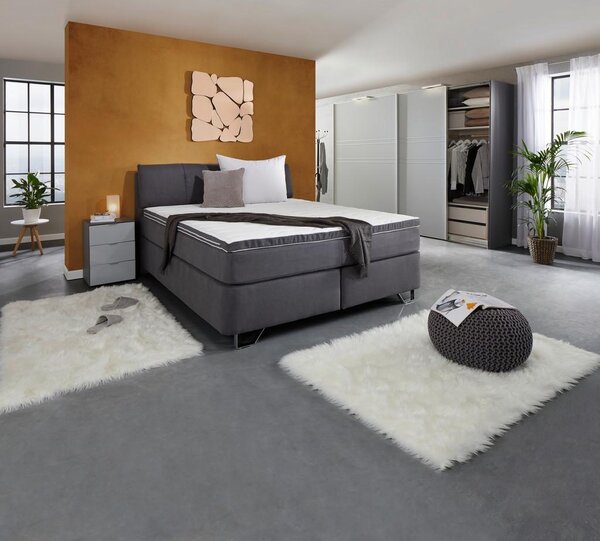 Premium Living Postelja Boxspring Tabea, Siva, 180x200