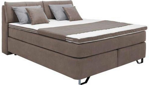 Mömax Postelja Boxspring Tabea, Svetlo Rjava, 160x200