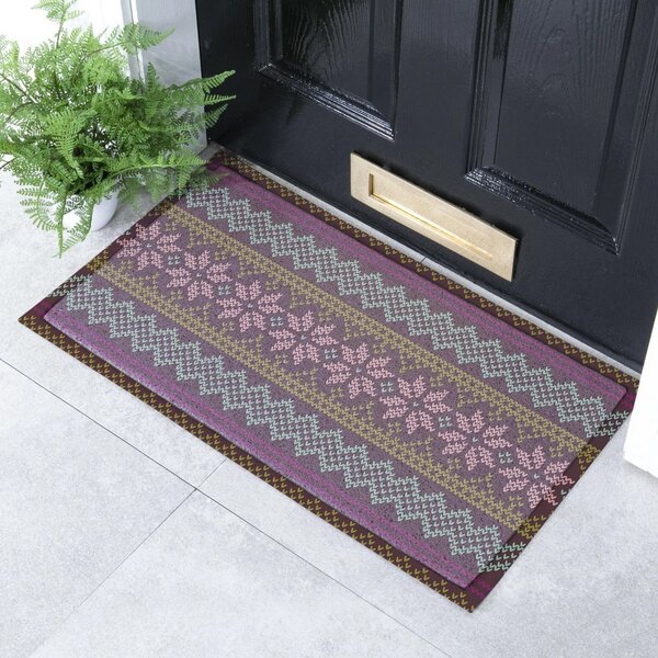 Predpražnik iz reciklirane plastike 40x70 cm Fair Isle – Artsy Doormats