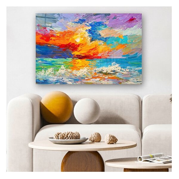 Steklena slika 100x70 cm Abstract Sunset – Wallity