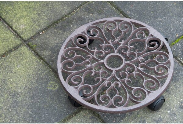 Kovinski mobilni podstavek za cvetlične lonce ø 34,5 cm Ornament – Esschert Design