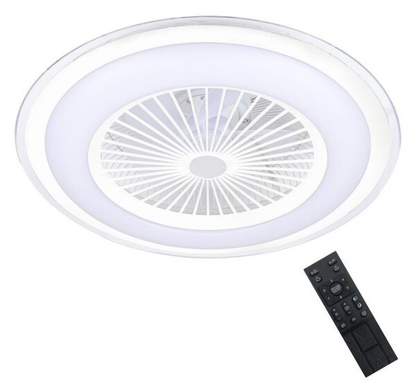 Brilagi - LED Zatemnitvena svetilka z ventilatorjem RONDA LED/48W/230V bela + Daljinski upravljalnik