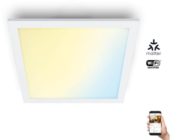 WiZ - LED Zatemnitvena stropna svetilka SUPERSLIM LED/12W/230V bela Wi-Fi