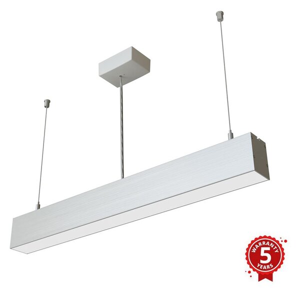 APLED - LED Lestenec na vrvici LOOK LED/23W/230V 4000K 60 cm srebrna