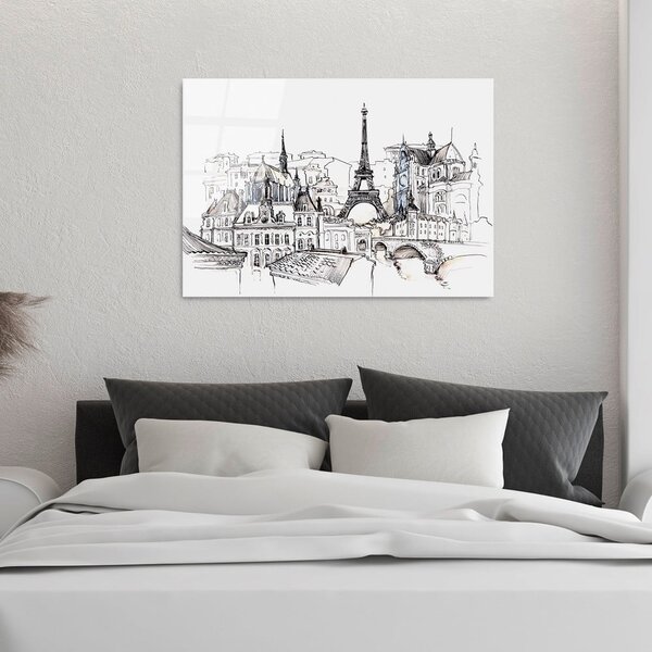 Steklena slika 70x100 cm Paris – Wallity