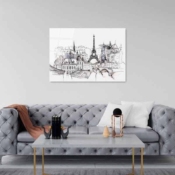 Steklena slika 70x100 cm Paris – Wallity