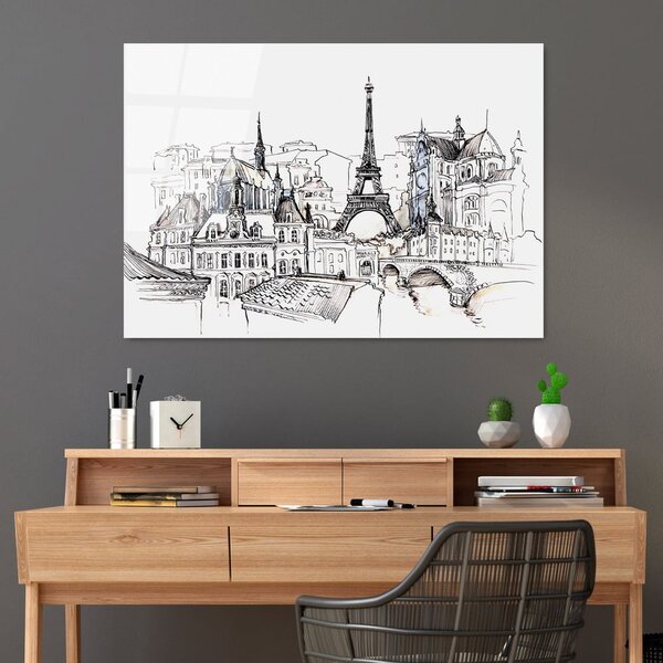 Steklena slika 70x100 cm Paris – Wallity