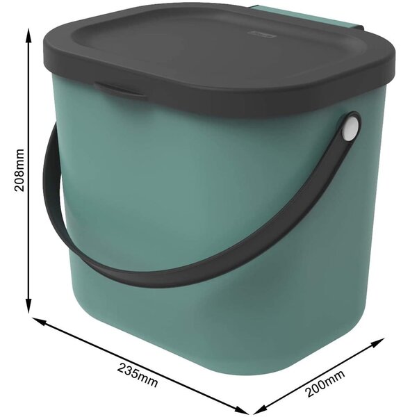 Zelen koš za kompostne odpadke 6 l Albula - Rotho