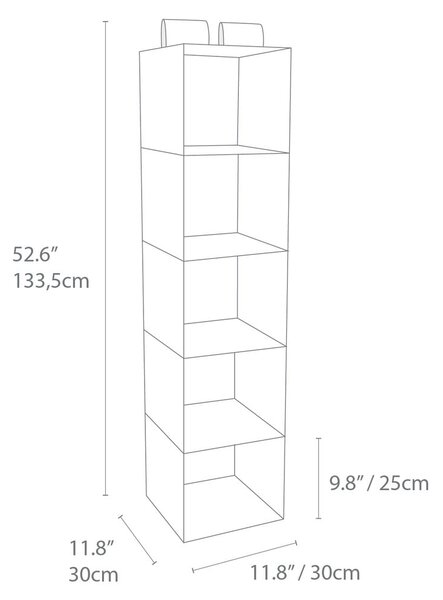 Viseči tekstilni organizator za garderobo Soft Storage – Bigso Box of Sweden