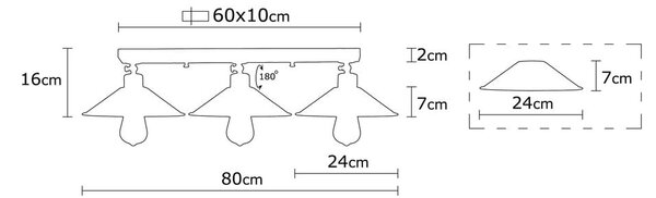 Stropna svetilka v bronasti barvi s kovinskim senčilom ø 24 cm Berceste – Opviq lights