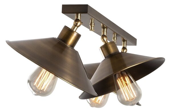 Stropna svetilka v bronasti barvi s kovinskim senčilom ø 24 cm Berceste – Opviq lights