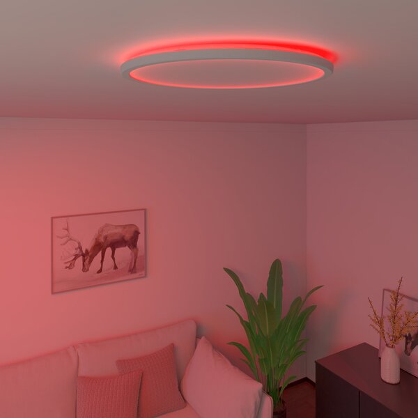 Pametna stropna svetilka bela 40 cm vklj. LED RGBW IP54 - Siem