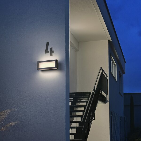 OSRAM LED zunanja stenska svetilka ENDURA STYLE NOVA, temno siva, IP54, Siva, Aluminij, Sodobni, Stenska vtičnica zgoraj / spodaj