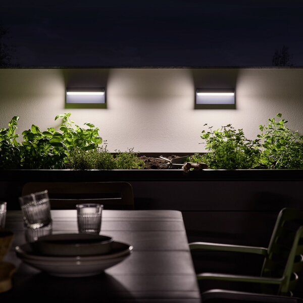 OSRAM LED zunanja stenska svetilka ENDURA STYLE ROBUST temno siva IP54, Siva, Aluminij, Sodobni, Stenska vtičnica spodaj