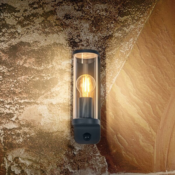 OSRAM stenska svetilka ENDURA CLASSIC TUBULAR, senzor, temno siva, zatemnjen, Siva, Aluminij, Sodobni