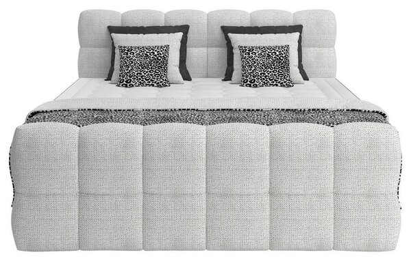 Premium Living Postelja Boxspring Brisbane, Sivobela, 200x200