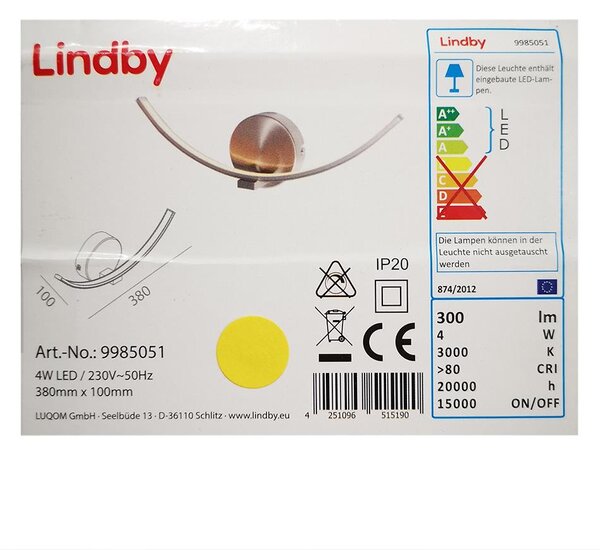 Lindby - LED Stenska svetilka IVEN LED/7W/230V