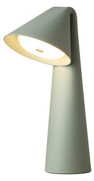 FRANDSEN LED-akumulatorska namizna svetilka Ami, zelena, 32 cm, z možnostjo, zatemnjen, Zelena, Dnevna soba / jedilnica, Plastika, Sodobni