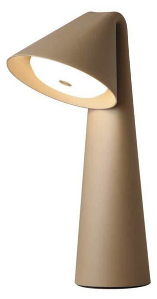 FRANDSEN LED-akumulatorska namizna svetilka Ami, sivo-bež, 32 cm, z možnostjo, zatemnjen, Zelena, Dnevna soba / jedilnica, Plastika, Sodobni