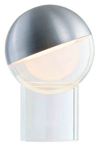 FRANDSEN LED-akumulatorska namizna svetilka Pila, aluminijasta, 20 cm, z, zatemnjen, Kovinska, Dnevna soba / jedilnica, Plastika, Sodobni