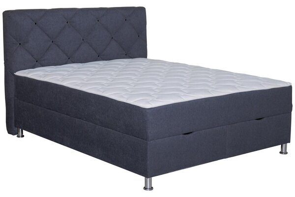 Modern Living Postelja Z Vzmetnico Black Diamant, 160x200, Antracit