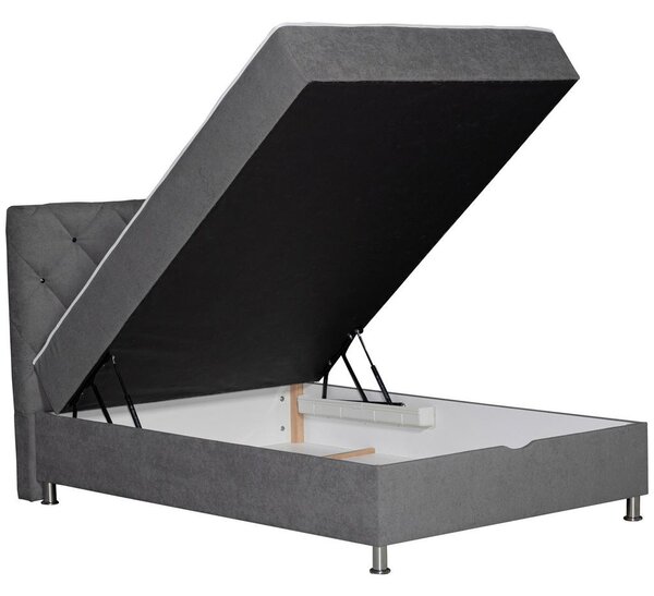 Modern Living Postelja Z Vzmetnico Black Diamant, 120x200, Siva