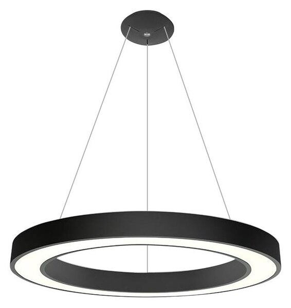 LED2 - LED Lestenec na vrvici SATURN LED/80W/230V 3000K d. 80 cm črn