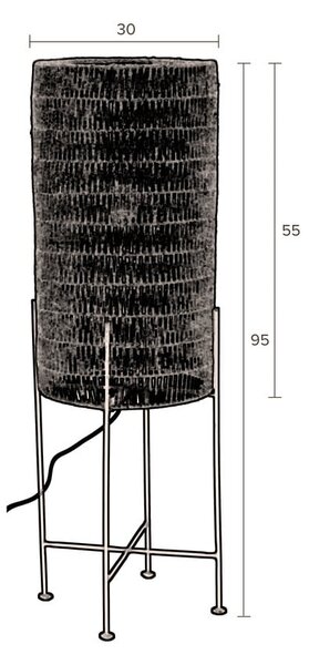 Stoječa svetilka v naravni barvi s senčnikom iz jute (višina 95 cm) Kari – Dutchbone