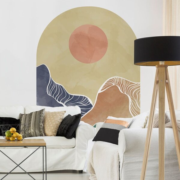 Stenska nalepka 120x140 cm Abstract Rising Sun Arch - Ambiance