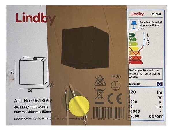 Lindby - LED Stropna svetilka QUASO LED/4W/230V