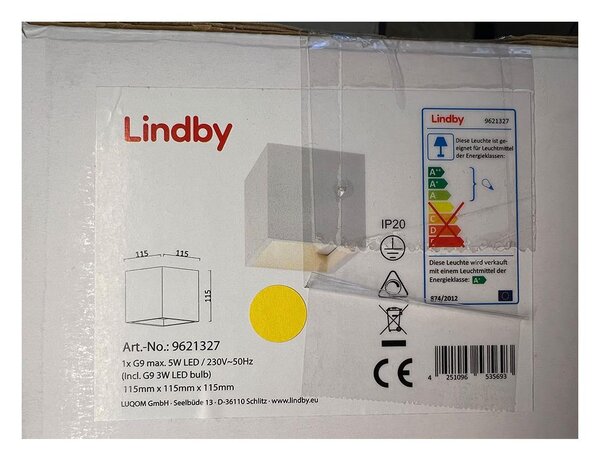 Lindby - LED Stenska svetilka KAY 1xG9/3W/230V