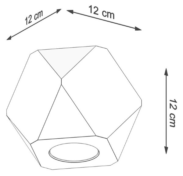 Stropna svetilka v naravni barvi 12x12 cm Vige – Nice Lamps