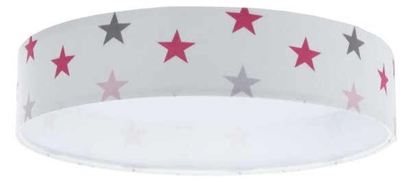 LED Zatemnitvena svetilka GALAXY KIDS LED/24W/230V zvezde bela/roza/siva + Daljinski upravljalnik